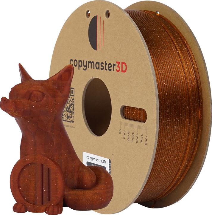 Produktbild Copymaster3D PLA Glitter Filament for 3D Printer, 1.75 mm, Shimmering Gold (PLA, 1.75 mm, Gold)