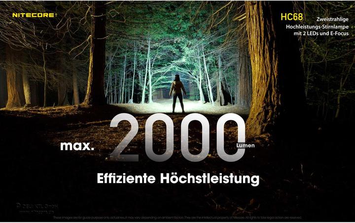 Produktbild Nitecore HC68 - 2000 Lumen, E-Focus (2000 lm)