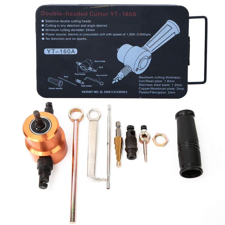 Image du produit Banapoy Doppelkopf-Blechknabber für Bohrmaschinen