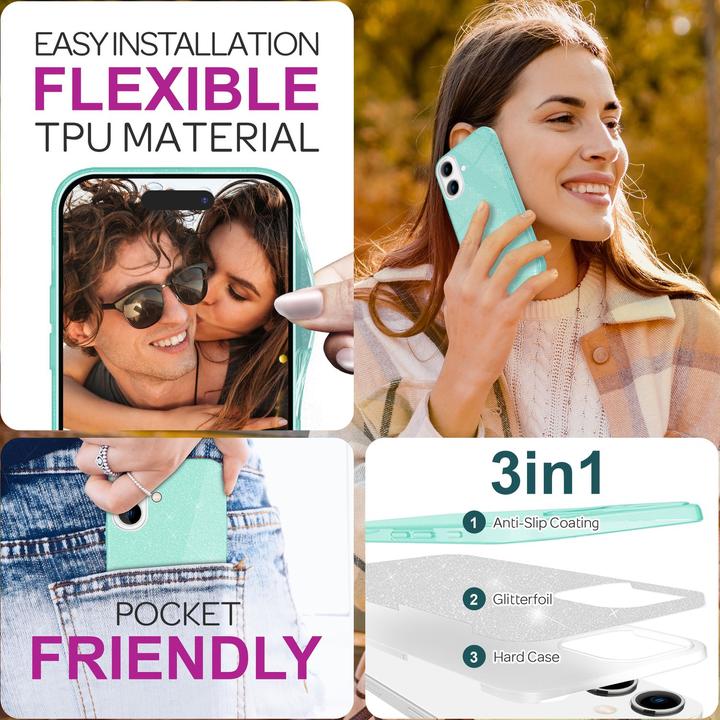 Image du produit Nalia Étui hybride pailleté (Apple iPhone 16)