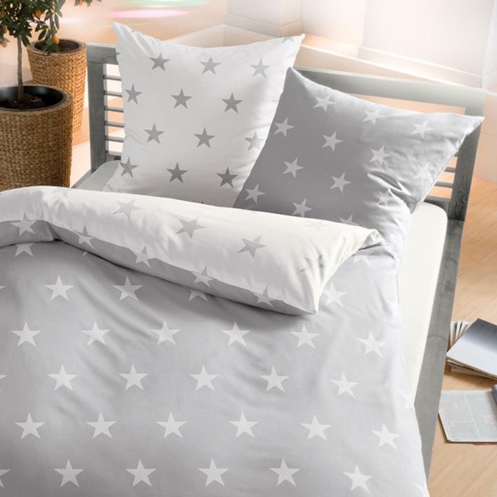 Image du produit BettwarenShop Stars argent (Housse de couette, 200 x 200 cm)