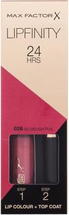 Actual product image Max Factor Lipfinity 24HRS (026 So Delightful)