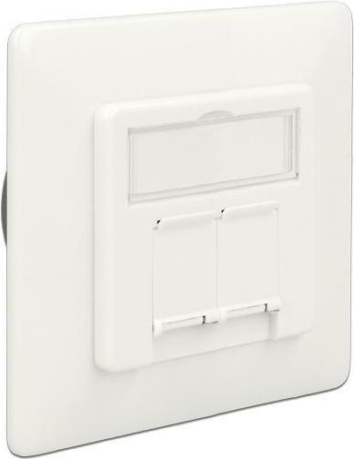 Produktbild Delock Netzwerk Anschlussdose Unterputz 2 Port Cat.6A LSA