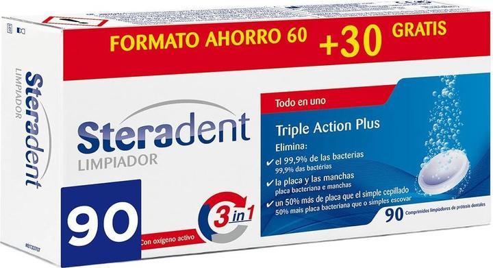 Immagine prodotto Steradent Igiene Compresse a Tripla Azione 90 Unità (Lozione corpo)