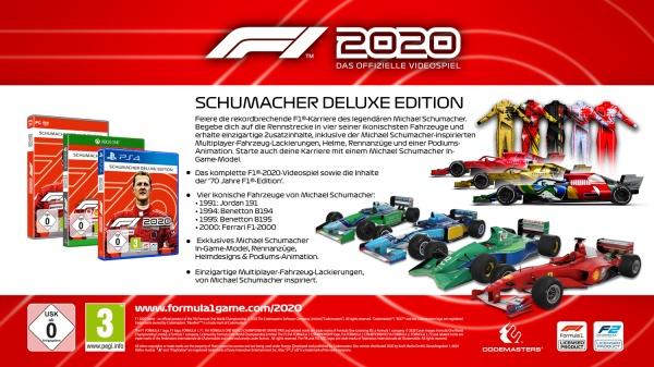 Produktbild Codemasters F1 2020 Schumacher Deluxe Edition (PS4, DE)