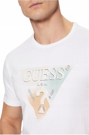 Actual product image Guess Herren T-Shirt Dreieck Weiss (XXL)