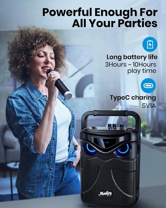 Immagine prodotto MouKey Dispositivo mobile per karaoke MPS3 (1x 150 W)