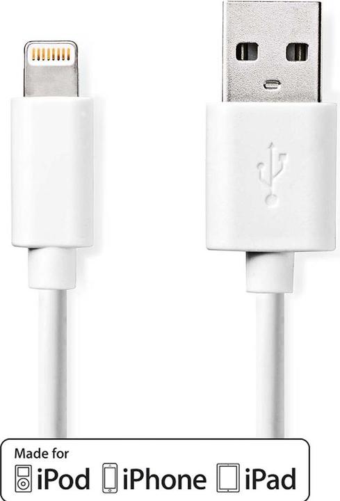 Immagine prodotto Nedis Cavo Lightning | USB 2.0 | Apple Lightning 8-Pin | Connettore USB-A | 480 Mbps | Nichelato | 2. (2 m, USB 2.0)