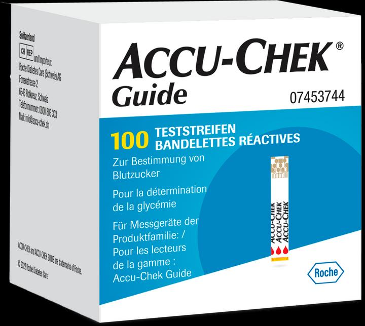 Image du produit Accu-Chek Bandelettes de test Guide (100) (Bandelette réactive)