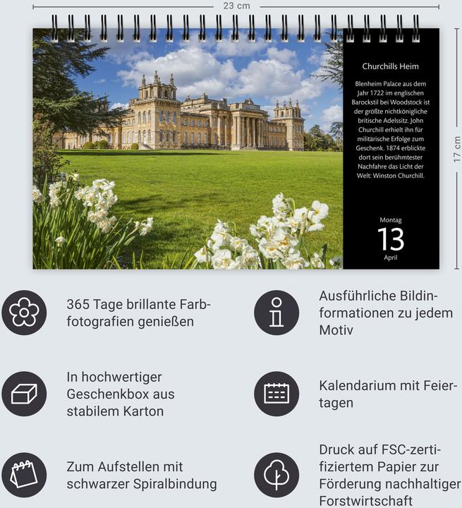 Actual product image Harenberg Eine Reise um die Welt Premiumkalender 2026 - 365 faszinierende Fotografien (23 x 17 cm, Hardcover, German)