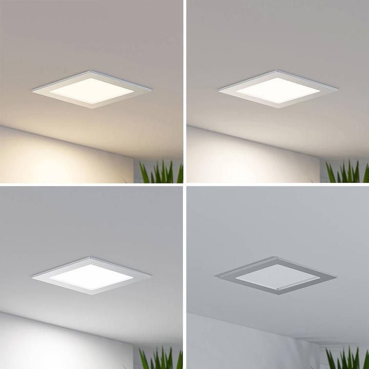 Image du produit Prios Lampe LED à encastrer Helina, argent, 16,5 cm (820 lm)
