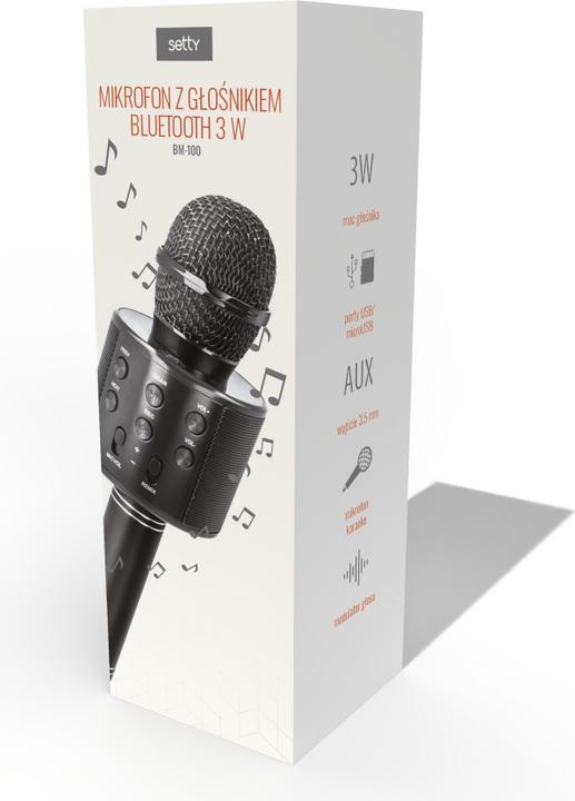 Produktbild Setty Bluetooth-Mikrofon mit Lautsprecher BM-100 schwarz