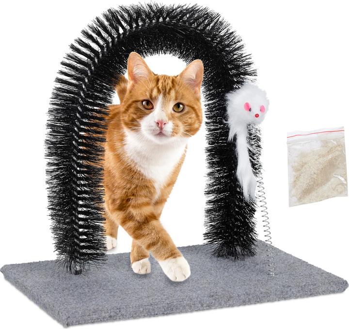 Immagine prodotto Relaxdays Arco Massaggiatore per Gatti, Cura del Pelo (Gatto)