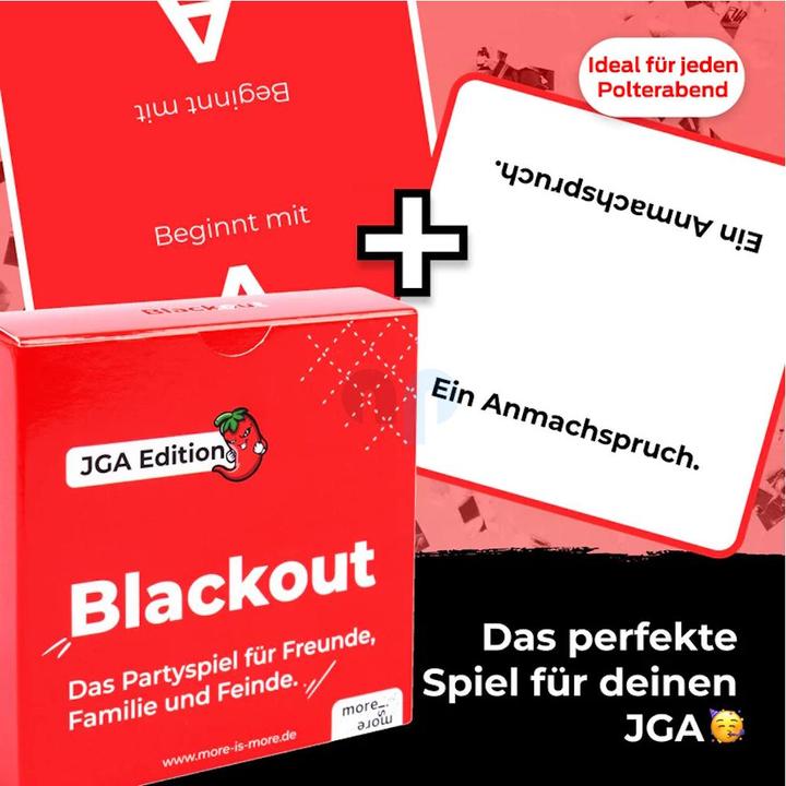Produktbild More is more Blackout - JGA Edition - Das Partyspiel für Freunde, Familie und Feinde (Deutsch)