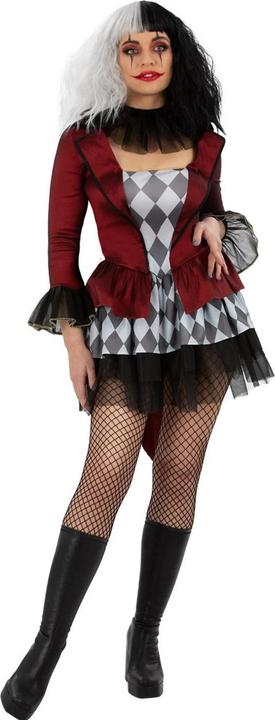 Actual product image Smiffys Womens/Ladies Evil Jester Costume Set (L)