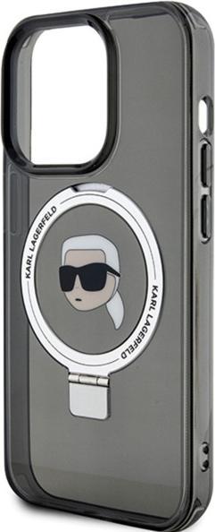 Image du produit Karl Lagerfeld KLHMP15XHMRSKHK iPhone 15 Pro Max 6.7" czarny/black hardcase Ring Stand Karl Head Mag (Apple iPhone 15 Pro Max)