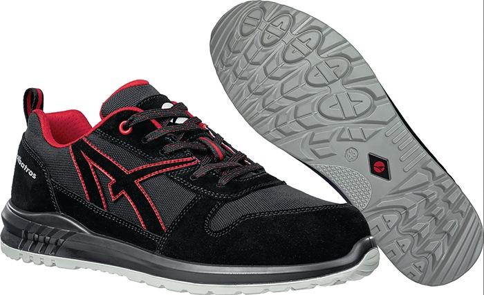 ISM Berufsschuh CLIFTON ST LOW Gr.46 schwarz/rot hydrophobiertes Leder (O2, 46)