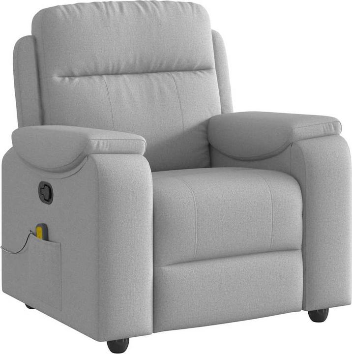 VidaXL Massagesessel Wolkengrau Stoff Massage TV-Sessel
