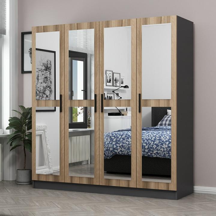 Image du produit Skye Decor Kale Mirror Four Door Wardrobe
