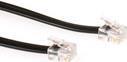 Produktbild Modular telephone cable RJ-12/RJ-12 2m Schwarz Telefonkabel
