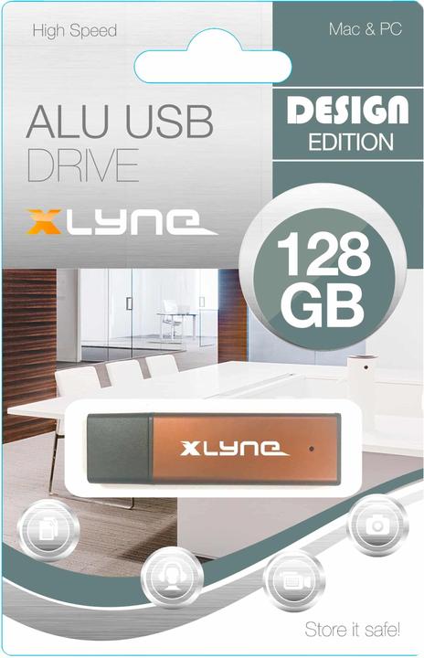 Produktbild Xlyne ALU USB-Stick 128 GB Aluminium Bronze 177570-2 USB 2.0 (128 GB, USB 2.0)