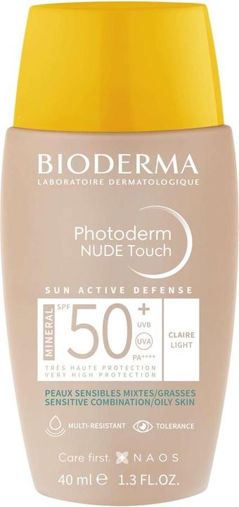 Bioderma Photoderm Nude Touch Mineral SPF50+ claire (Sun cream face, SPF 50, 40 ml)