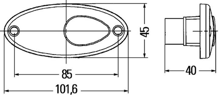 Actual product image Hella Side marker light halogen for DAF MAN TAM KARMANN FENDT HOBBYCAR