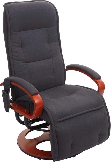 Produktbild Swisshandel24 Relaxliege ARLES II, Relaxsessel Massagesessel, MIT Massage Stoff/Textil - dunkelgrau
