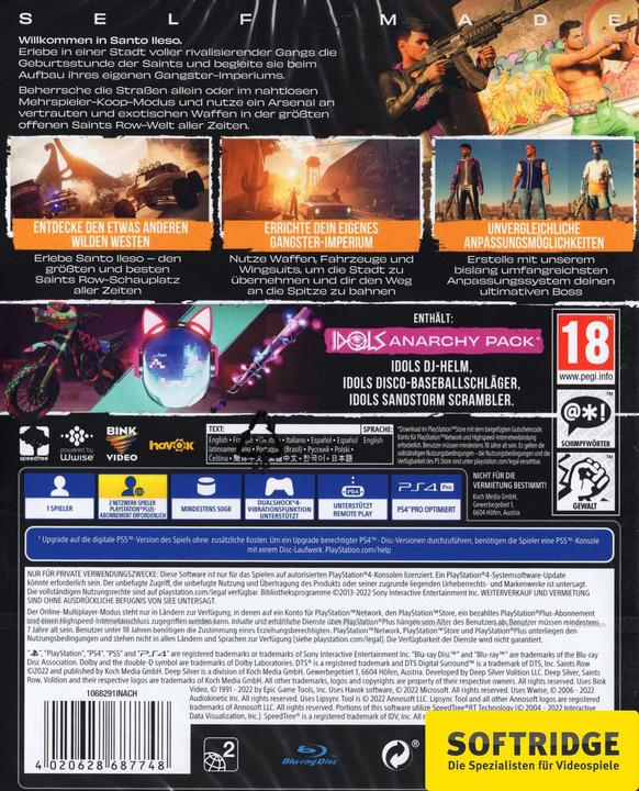 Productafbeelding Deep Silver Saints Row - Day One Edition (PS4, Meertalig)