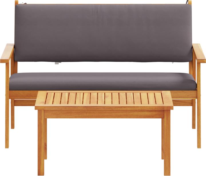 Produktbild VidaXL 4-teilige Garten-Sofaset mit Kissen aus massivem Akazienholz