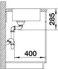 Productafbeelding Blanco Supra 500-IF R12 (Aanrecht, 54 cm, 50 cm)