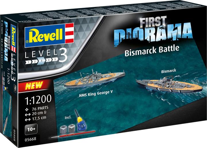 Actual product image Revell First Diorama Set - Bismarck Battle