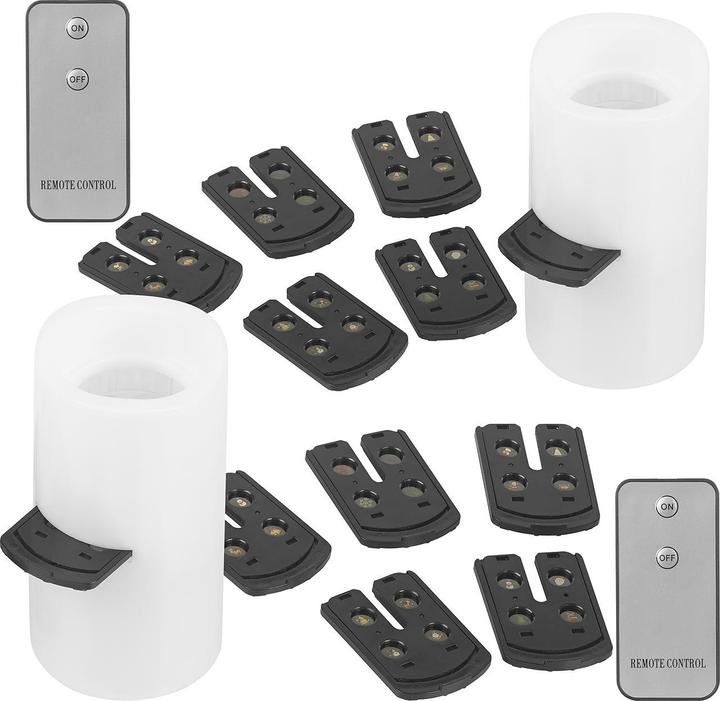 Produktbild Lunartec 2er-Set LED-Projektions-Kerze mit 24 weihnachtliche Motive (2 x)