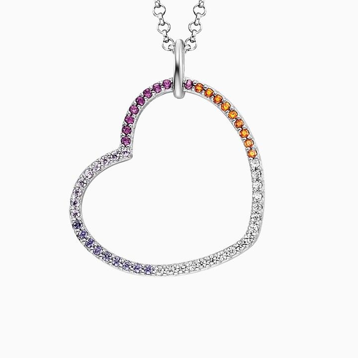 Actual product image Engelsrufer Rainbow heart necklace (925 silver, 42 cm)
