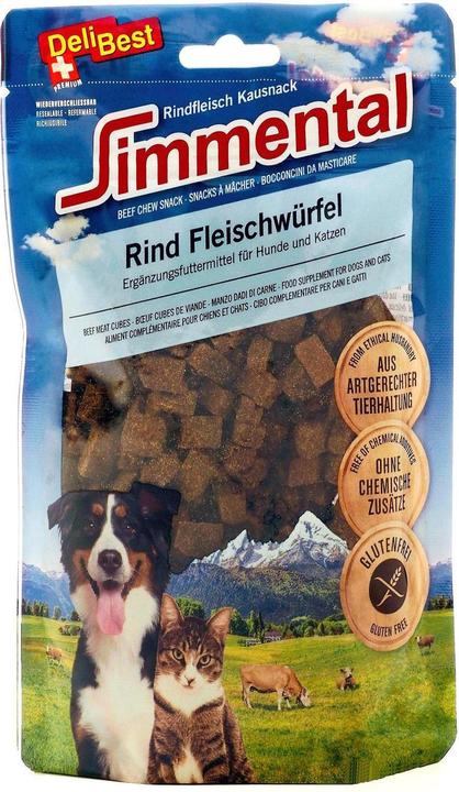 Image du produit DeliBest Cubes de viande de boeuf Simmental (Adulte, 1 pcs, 180 g)