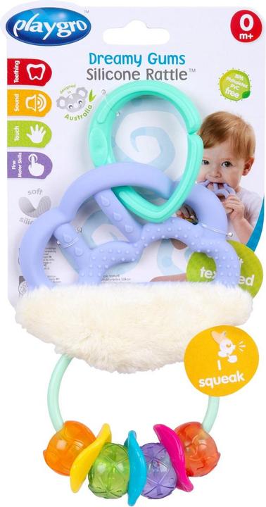 Actual product image Playgro Dreamy Gums Silicone Rattle (14088662)