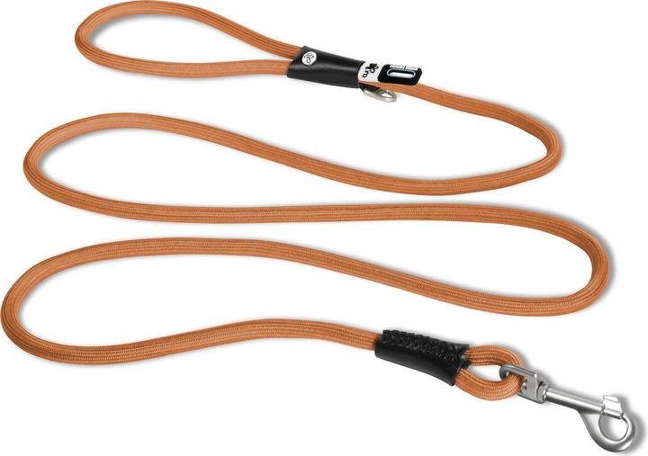 Actual product image Curli Dog leash Stretch Comfort ø 8 mm / 1.8 m, Sun Orange (M, Dog, General)