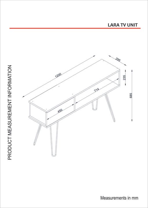 Actual product image Kalune Design Skyler (120 x 68.5 x 29.5 cm)