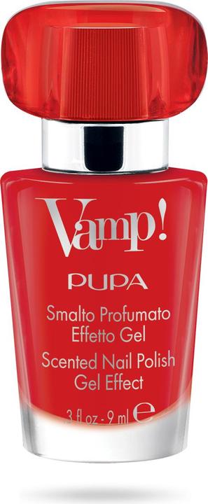 Pupa Milano Vamp! Scented Nail Polish sensual red 202 (202, Gel-Effekt Nagellack)