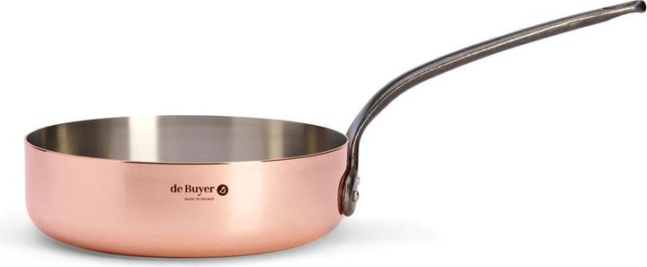 Actual product image de Buyer Inocuivre sauté pan with cast iron handle (24 cm, Saucepan, Stainless steel, Copper)