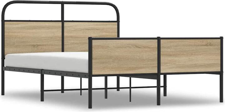 VidaXL Struttura letto senza materasso 140x200 cm in legno di quercia Sonoma (140 x 200 cm)