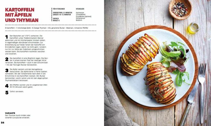 Actual product image Fächergemüse (Hasselbackgemüse) aus dem Ofen – einfach, lecker, gefüllt. Rezepte, die selbst harte (German, Stéphanie de Turckheim, 2019)