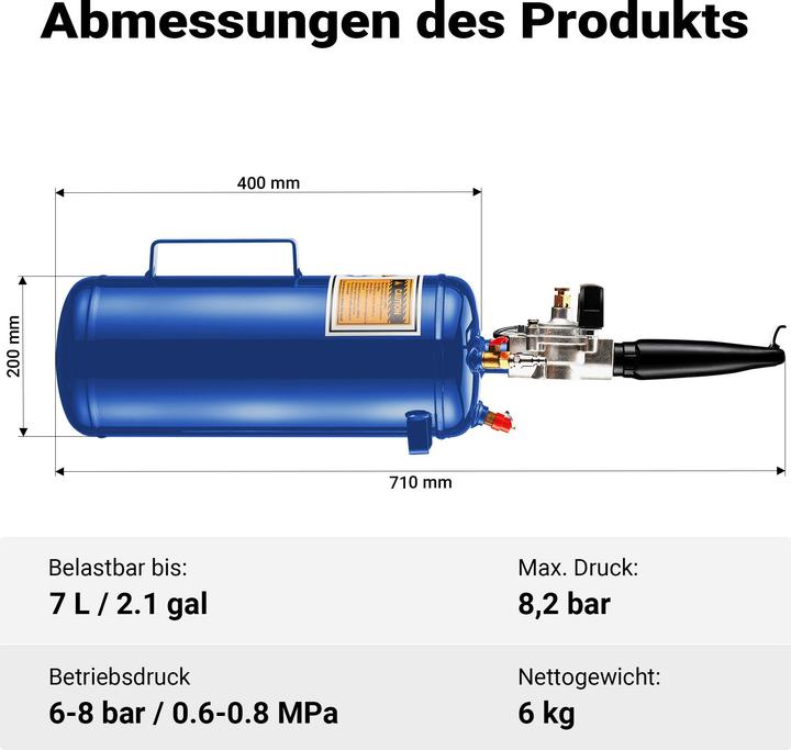 Produktbild Wiltec Druckluft-Reifenfüller