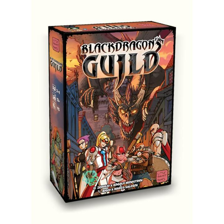 Little Rocket Games Zwart DRAGON'S GUILD bordspel in het Italiaans en Engels (Italiaans, Engels)