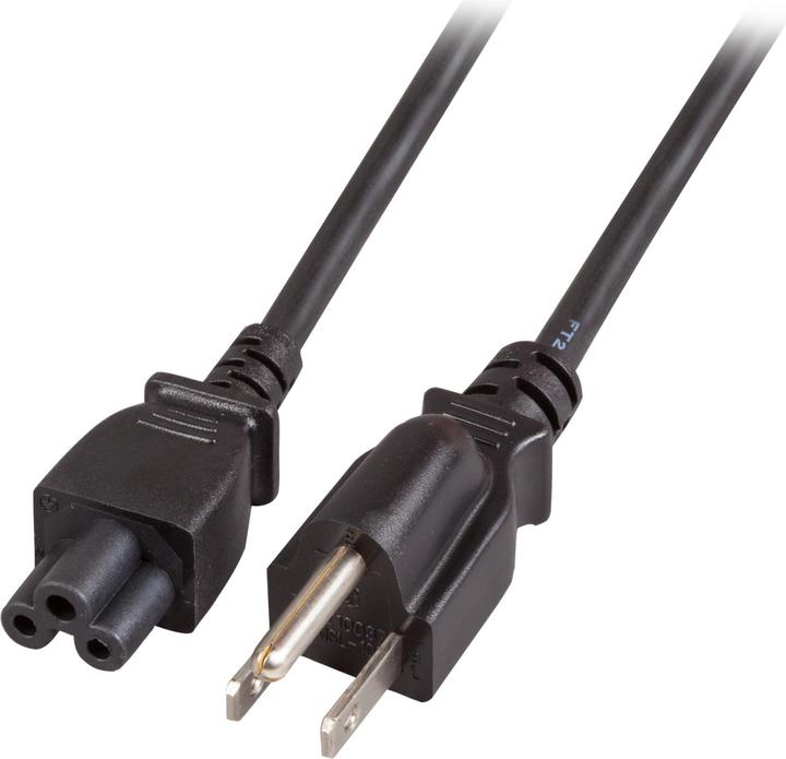 Actual product image EFB Elektronik EFB power cable USA/NEMA 5-15P-C5 180°,bw,1.8m,SVT AWG18x3C (EK497.1,8) (1.80 m)