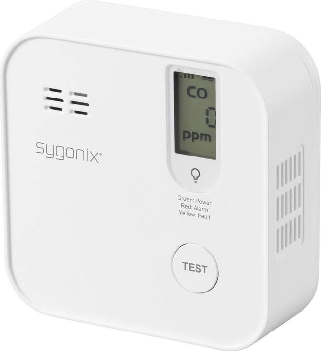 Actual product image Sygonix Carbon monoxide detector set of 1 incl. 5-year battery, with app control