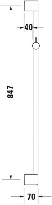 Actual product image Duravit Shower rail 900mm black matt