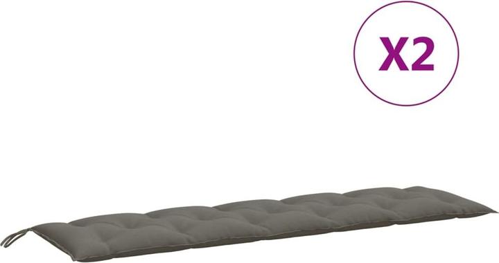 Actual product image VidaXL Garden bench cushions 2 pcs. fabric (180 x 50 x 7 cm)