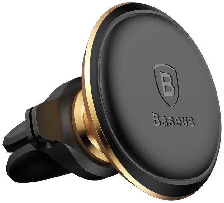 Produktbild Baseus Magnetic Air Vent Car Mount Holder with cable clip Gold