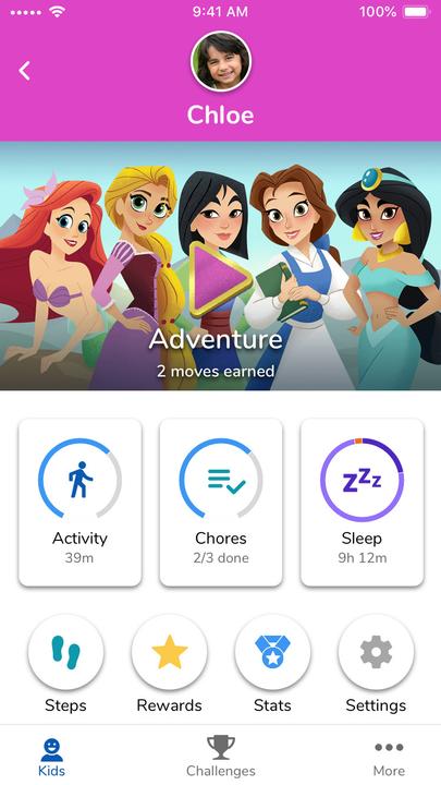 Actual product image Garmin Vivofit jr. 3 Disney Princess (20 mm)